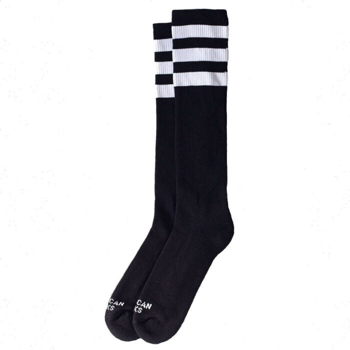 AMERICAN SOCKS MID HIGH BACK IN BLACK II BLACK/WHITE-WHITE-WHITE