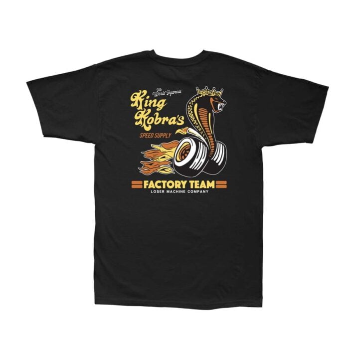 LOSER MACHINE KING COBRA S/S T-SHIRT BLACK