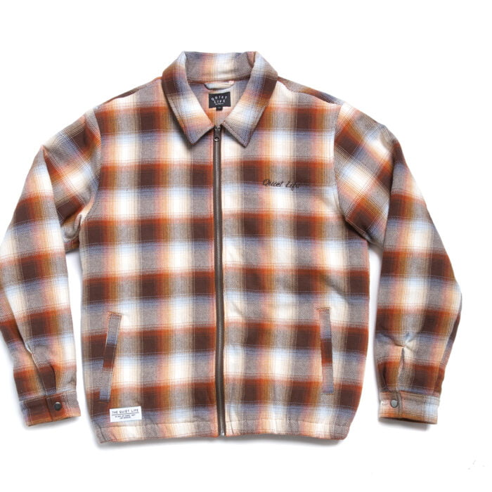 QUIET LIFE FLANNEL GARAGE JACKET RUST