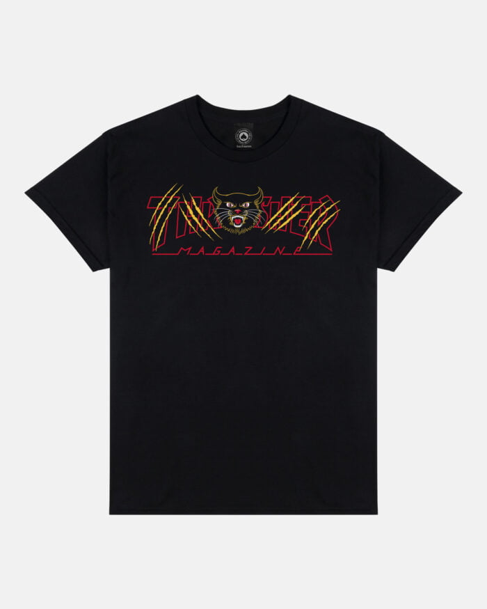 THRASHER GATO T-SHIRT BLACK