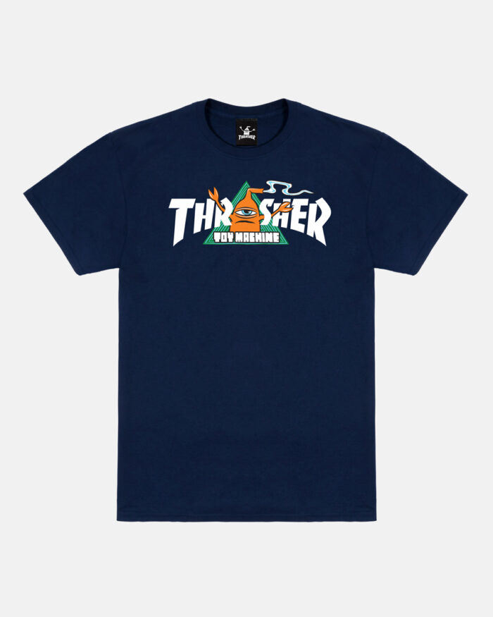 THRASHER X TOY MACHINE VORTEX T-SHIRT NAVY